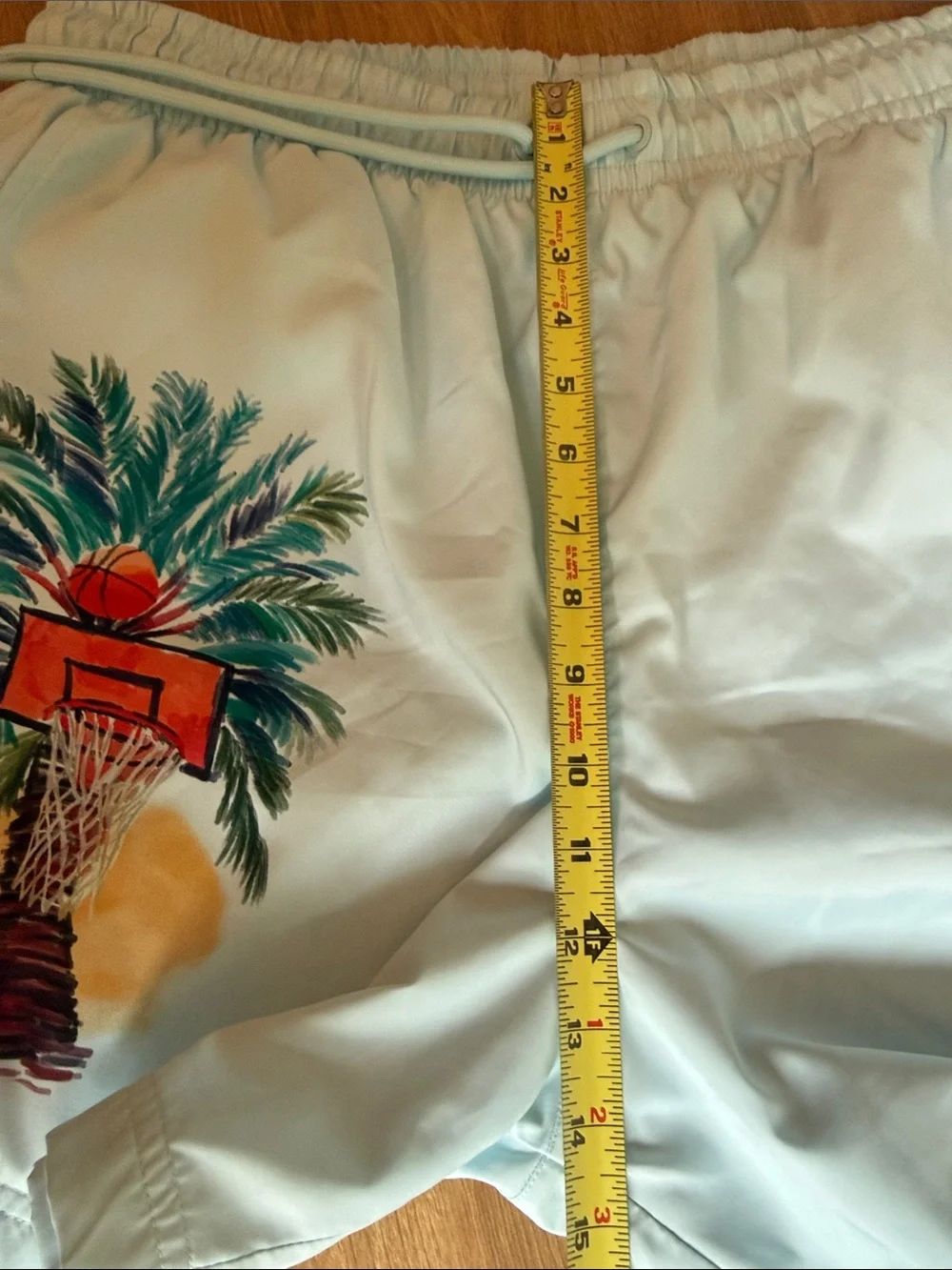 Jordan Essentials Glacier Blue Woven Lined Palm Tree Basketball Shorts Men’s XL
